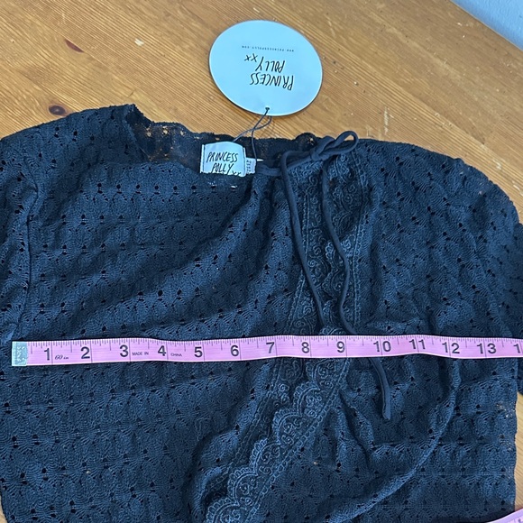 Princess Polly Carisha Black Lace Wrap Top - Picture 10 of 13
